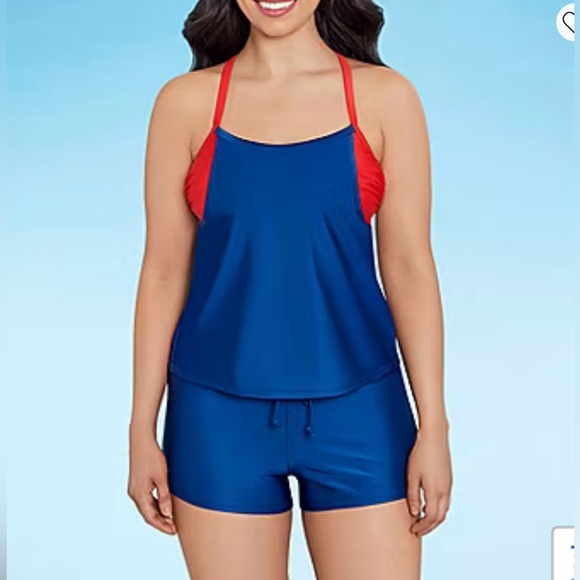 XERSION tanking swimsuit top swimwear top. Size 22W brand new with tag - Picture 1 of 7